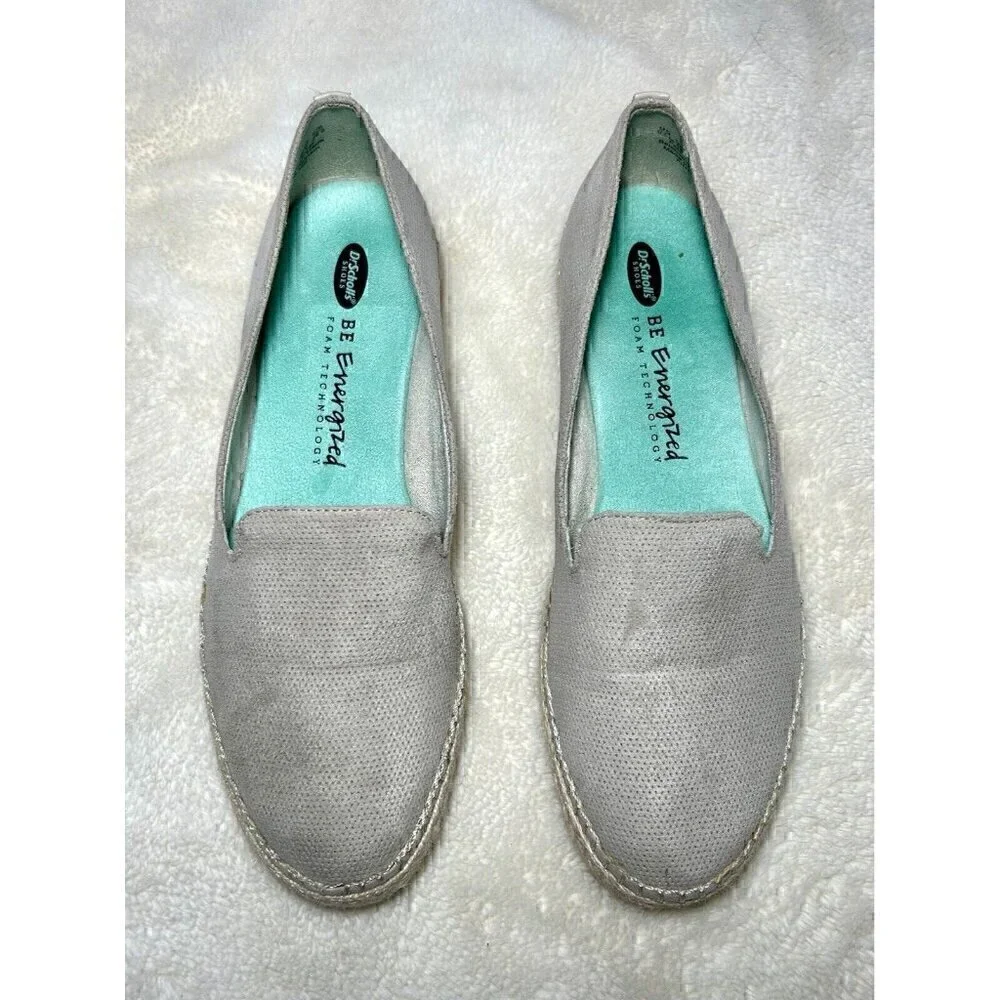 Dr. Scholls Shoes‎ Womens Find Me Loafer Oyster Microfiber Espadrilles Size 9.5